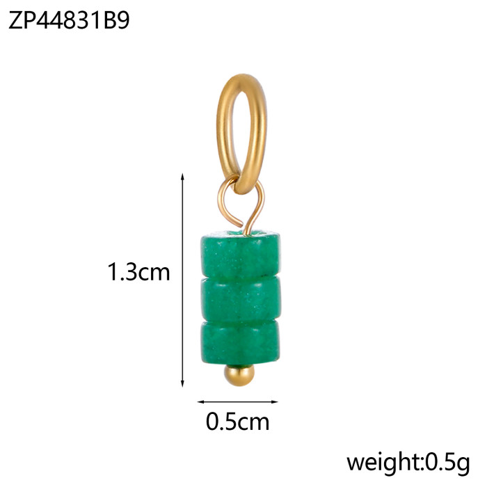 Hot-Selling Exclusive Small Round Column Natural Raw Stone Pendant Irregular Accessories Jewelry Wholesale, Necklaces