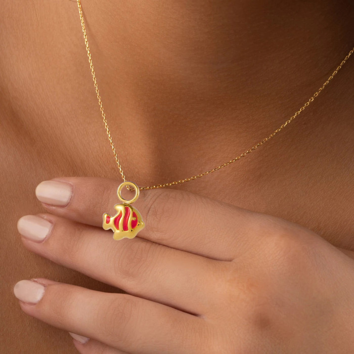 European and American Cross-Border New Hot-Selling Small Fish Stainless Steel Pendant Necklace Daily Commuting Necklace Accessories Jewelry Wholesale