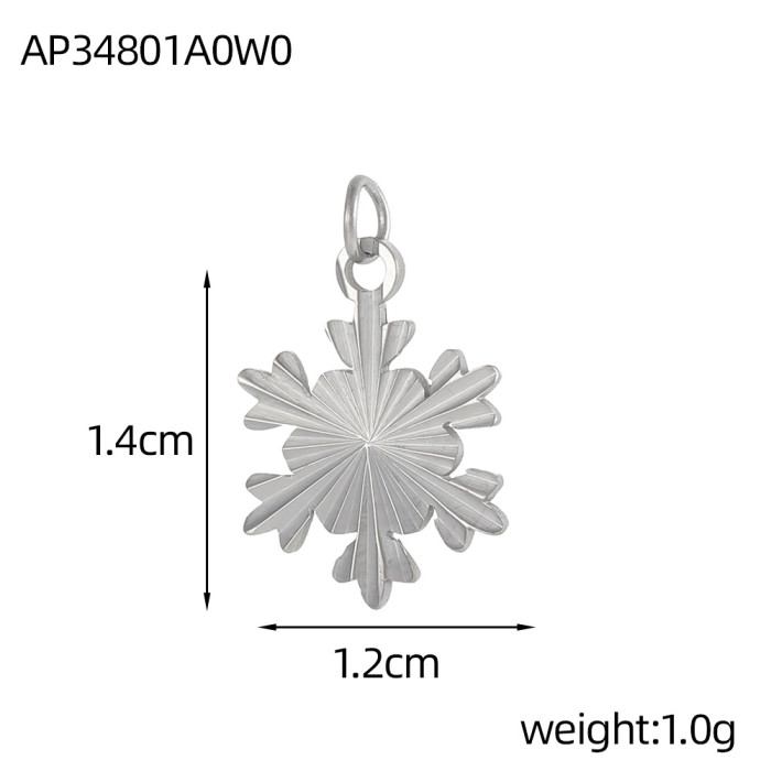 Christmas Pendant Stainless Steel Fashion Accessories Jewelry Niche Simple Christmas Hanging DIY Accessories Wholesal...