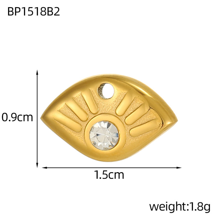 AliExpress Hot Sale Geometric Series Stainless Steel Zircon Accessories DIY Bracelet Accessories Pendant Wholesale