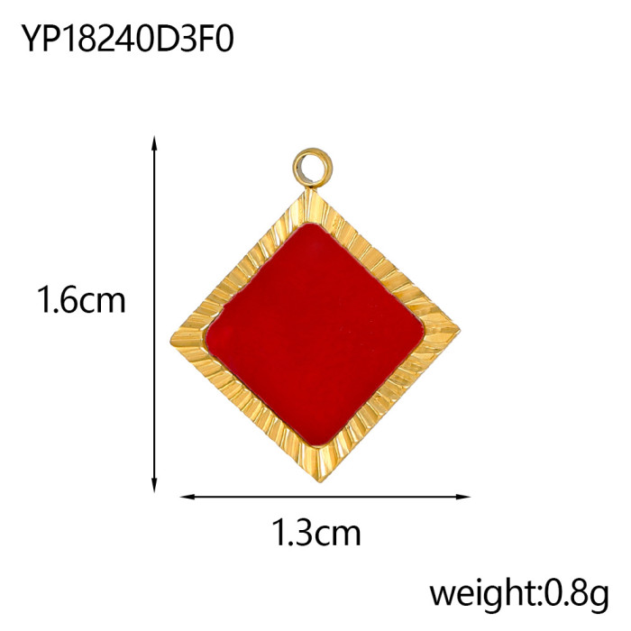 Korean Version Exquisite New Single-Sided Geometric Pendant Hanging Ornament Exquisite Earring Accessories Jewelry Wh...