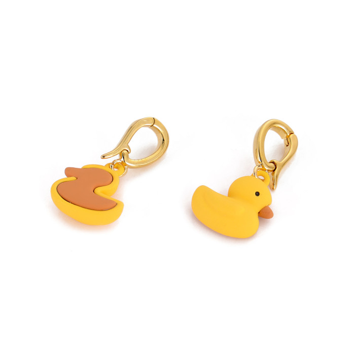 Original Cartoon Little Duck Necklace Creative Exquisite Stainless Steel Doll Necklace Cute Little Duck Pendant Pendant