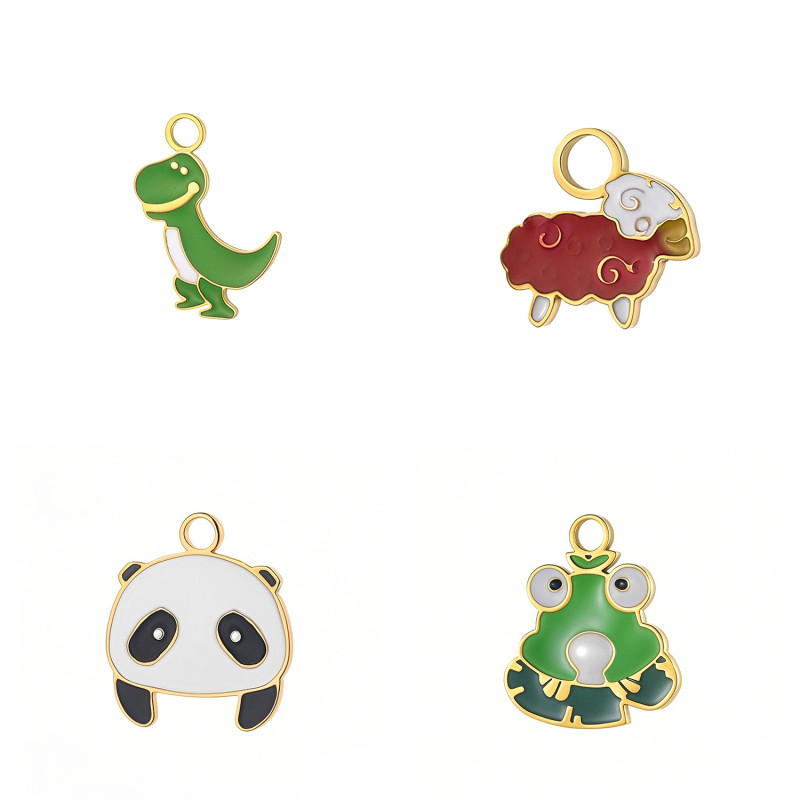 1 Piece Oil Drop Cartoon Animation Accessories Oil Drop Animal DIY Necklace Bracelet Pendant Accessories Wholesale