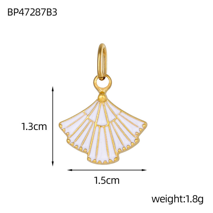 European and American Cross-Border New Stainless Steel Hydraulic Fan DIY Pendant Accessories with Oval Buckle Design Wholesale