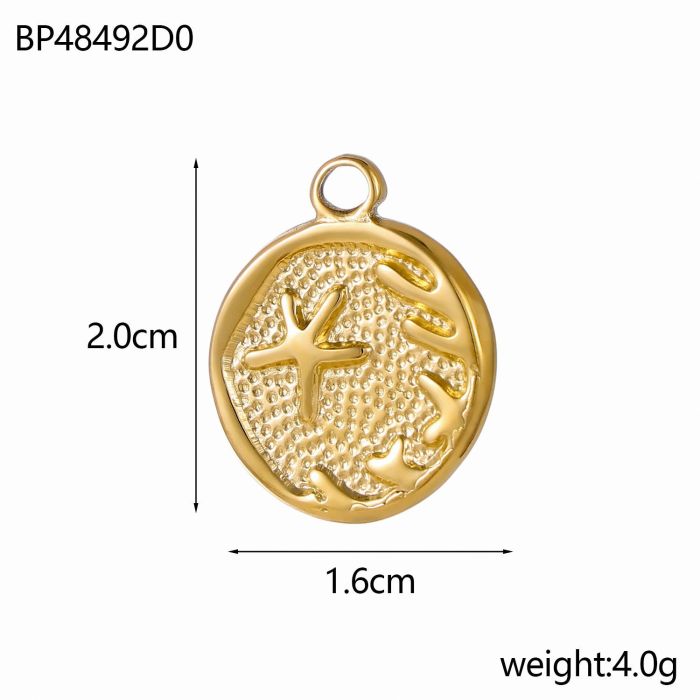 DIY Jewelry Accessories Stainless Steel Ocean Series Pendant Mermaid Shell Starfish Bracelet Necklace Pendant