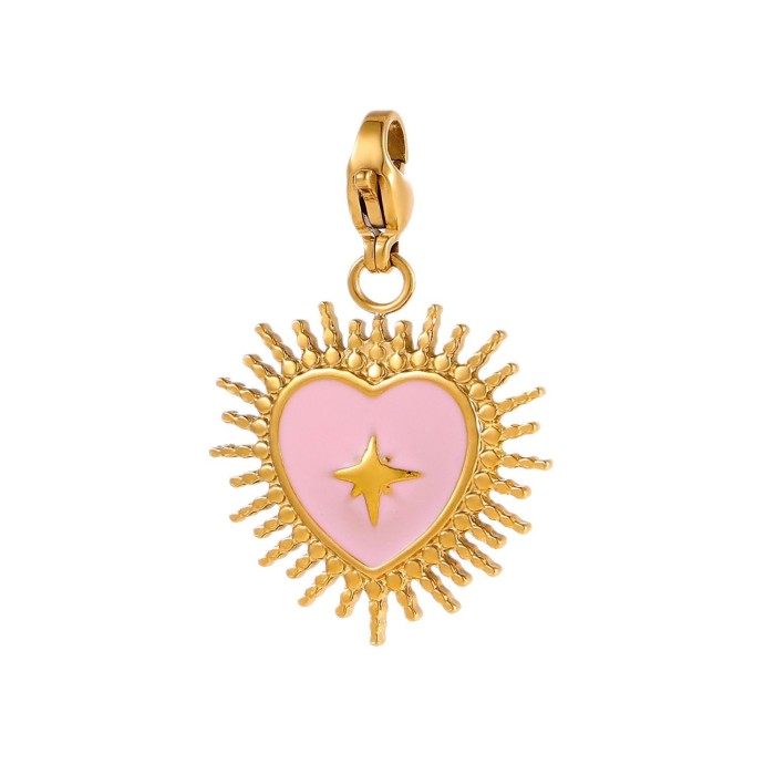 Personalized Fashion Cute DIY Jewelry Accessories 14K Gold Stainless Steel Oil Drop Stone-Inlaid White Shell Natura...