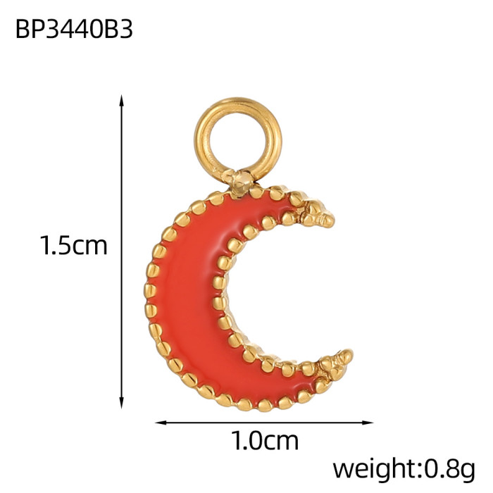 DIY Jewelry Accessories Simple Stainless Steel Oil Drop Fruit Pendant Charms Bracelet Keychain Accessories Wholesale