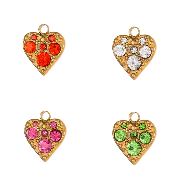 Hot Sale Fashion Simple Versatile Stainless Steel French Heart Pendant DIY Jewelry Necklace Pendant
