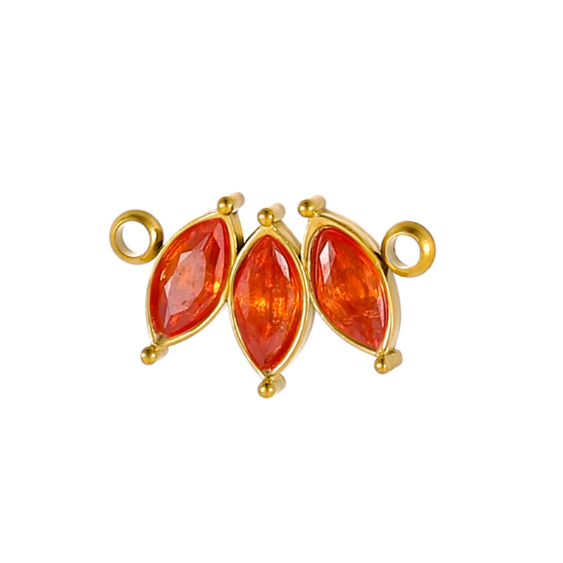 Cross-Border New Stainless Steel Natural Stone Pendant Turquoise Gold-Plated French Sun Necklace Earrings Handmade Accessories Wholesale