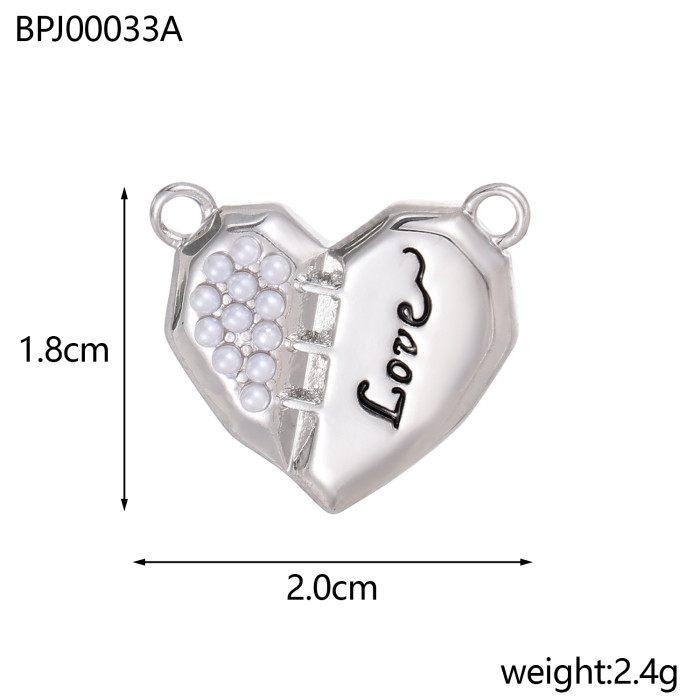INS Style Simple and Unique Geometric Jewelry Accessories Stainless Steel Plated Round Heart Cast Pendant, Necklaces