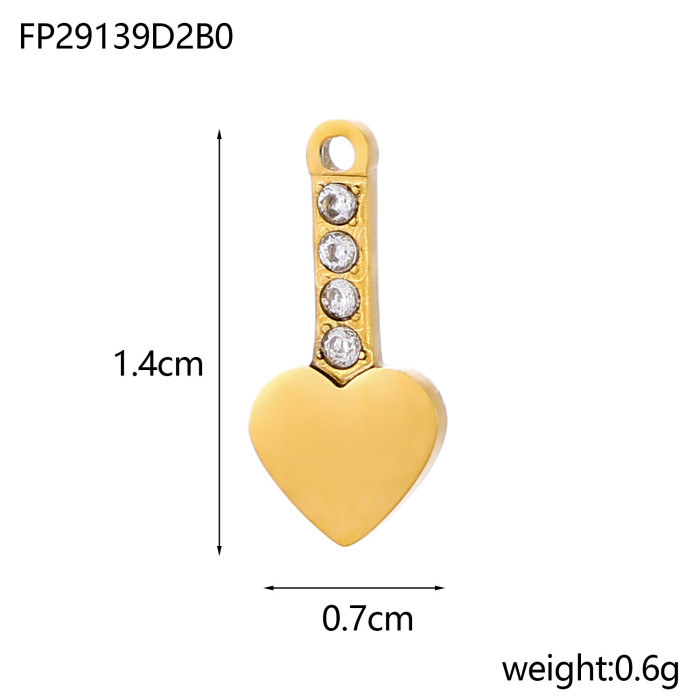 Hot-Selling Fashion Heart Letter Pendant Stainless Steel DIY Jewelry Accessories Factory Direct Wholesale, Necklaces
