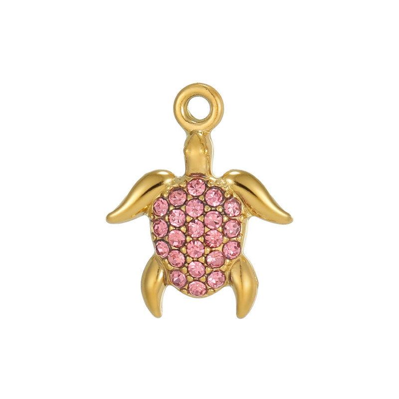Ocean Style Micro Inlaid Zircon Seahorse Dolphin DIY Personalized Versatile Pendant European and American Fashion Accessories Pendant Jewelry Wholesale