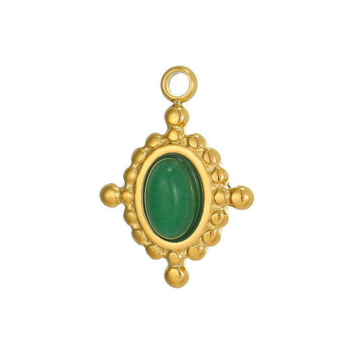 Hot-Selling Fashion Simple Light Luxury Stainless Steel Zircon DIY Geometric Accessories Jewelry Wholesale