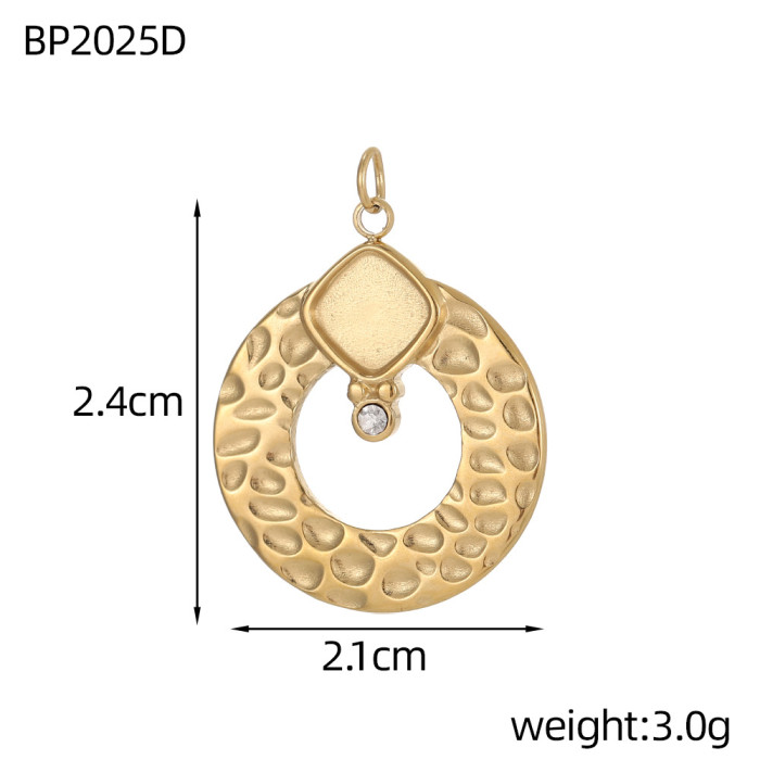 Hot Sale Gold Vacuum Plating Butterfly Geometric Stainless Steel Pendant DIY Necklace Accessories Wholesale