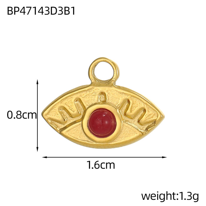 New Stainless Steel Three-Dimensional Horse Eye Demon Eye Irregular Pendant DIY Jewelry Accessories Wholesale, Necklaces