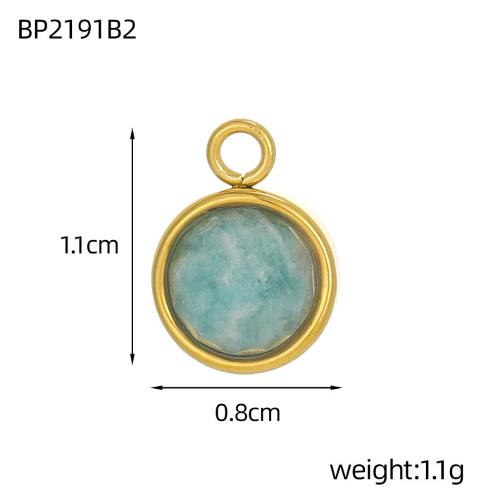 Cross-Border DIY Accessories Simple and Exquisite European and American Micro-Inlaid Turquoise Natural Stone Accessories Unique Design Sense Versatile Accessories