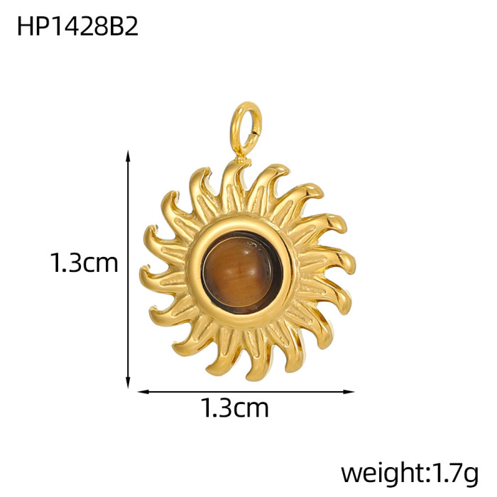 New Stainless Steel Three-Dimensional Horse Eye Demon Eye Irregular Pendant DIY Jewelry Accessories Wholesale, Necklaces