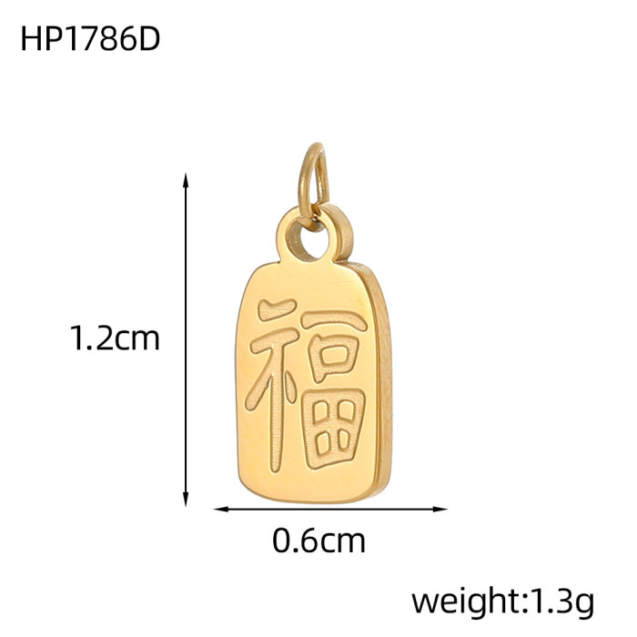 New Stainless Steel Ruyi Auspicious Pendant for Women Vintage Style Silver DIY Necklace Bracelet Wristband Versatile...