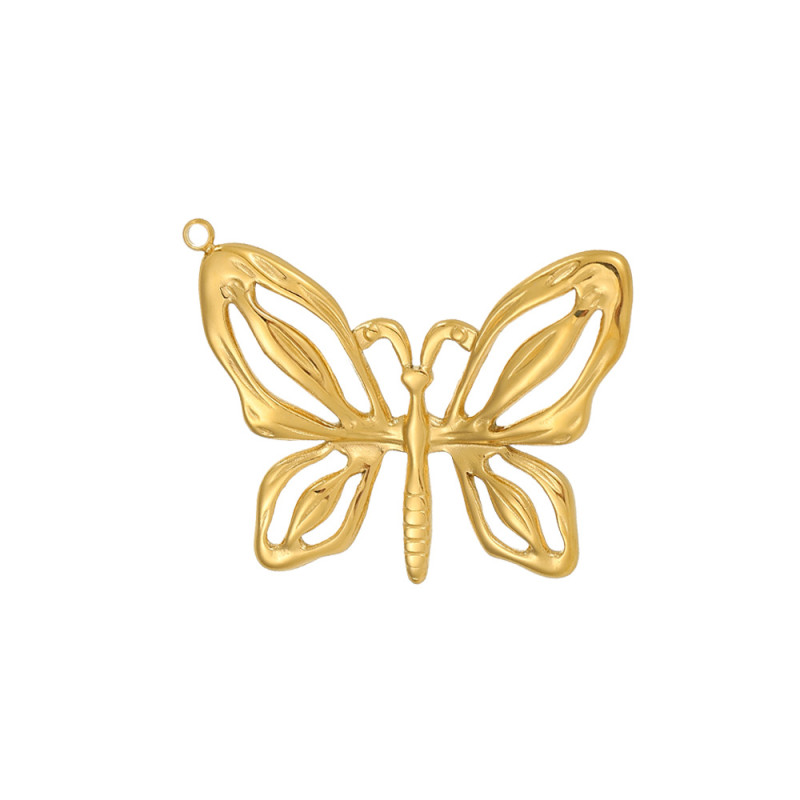 European and American Hot-Selling Fashionable Light Luxury Versatile Stainless Steel DIY Petal Bracelet Necklace Decorative Pendant Wholesale
