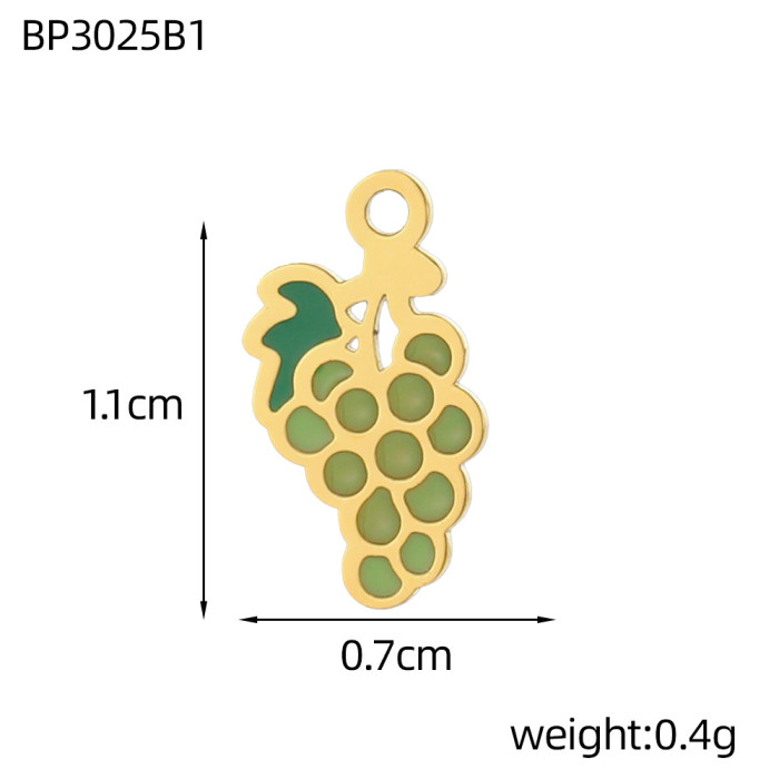 Hot-Selling Fashion Simple DIY Stainless Steel Accessories Oil-Drip Fruit Banana Apple Set Pendant, Necklaces