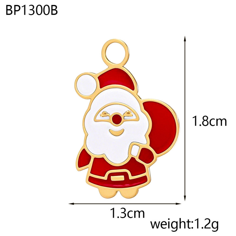 Cross-Border Cartoon Christmas Series Necklace Bracelet Pendant DIY Jewelry Accessories Santa Claus Bell Small Pendant