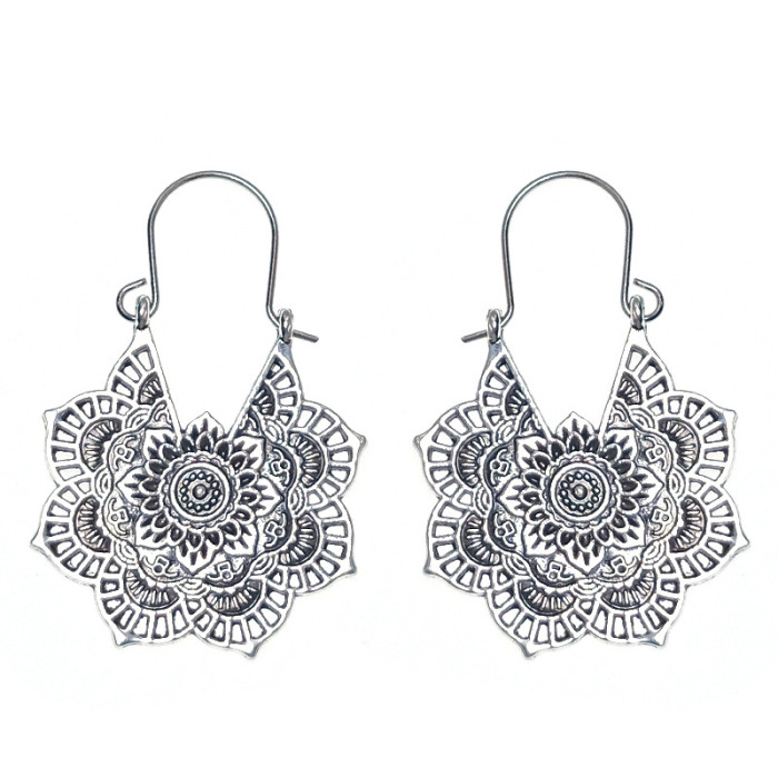 Cross-border European and American Ethnic Style Exaggerated Retro Earrings Bohemian Rice Bead Tassel Earrings Amazon Wholesale