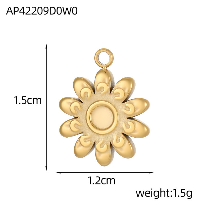 Hot Sale Fashion Simple Light Luxury Versatile Stainless Steel Heart Geometric DIY Accessories Jewelry Wholesale