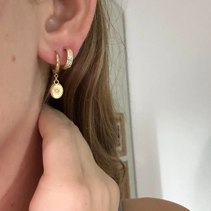 Versatile Ear Clip Vacuum Plated Non-Fading High-End Earrings Summer Titanium Steel Earrings Wholesale Geometric Earrings