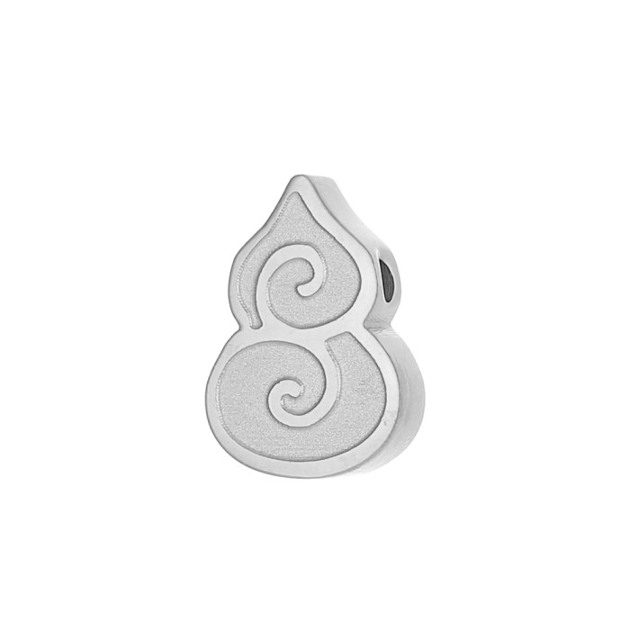 New Stainless Steel Ruyi Auspicious Pendant for Women Vintage Style Silver DIY Necklace Bracelet Wristband Versatile...