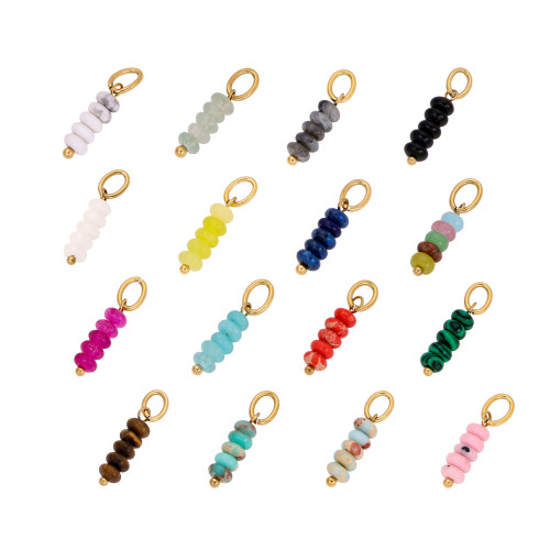 Cross-Border Amazon Hot Sale Cute Ice Cream Jewelry Accessories Natural Stone Turquoise Pendant DIY Jewelry Accessories