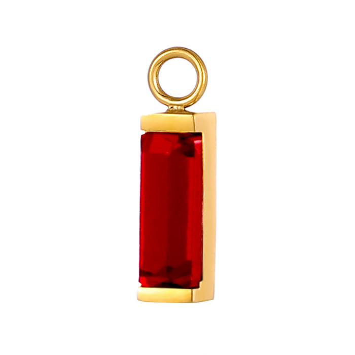 European and American Hot Selling Zircon Inlaid with Edge Small Pendant Color Retention Geometric DIY Handmade Earring Pendant Accessories