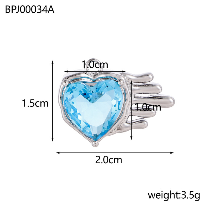 INS Style Simple and Unique Geometric Jewelry Accessories Stainless Steel Plated Round Heart Cast Pendant, Necklaces