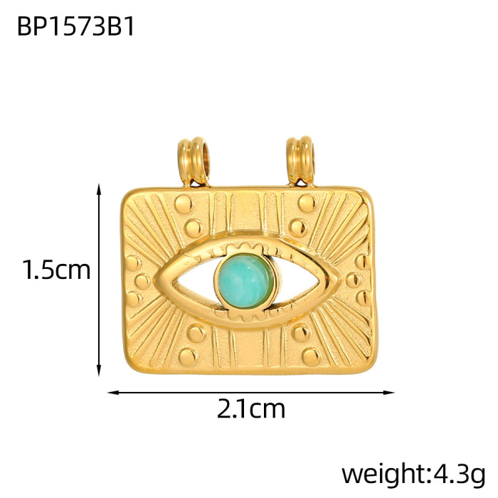 New Stainless Steel Three-Dimensional Horse Eye Demon Eye Irregular Pendant DIY Jewelry Accessories Wholesale, Necklaces