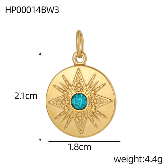 European and American Cross-Border Micro-Inlaid Zircon Demon Eye Pendant Necklace DIY Bracelet Necklace Jewelry Accessories Materials Wholesale
