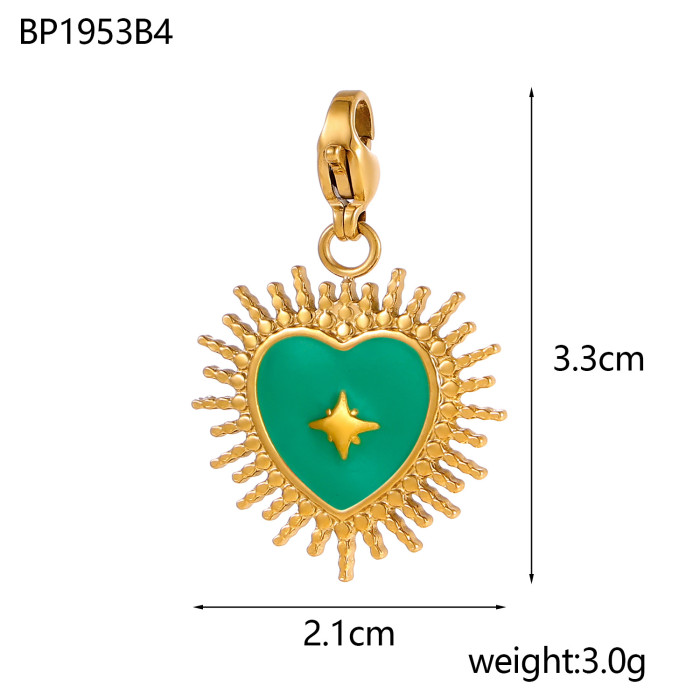 Personalized Fashion Cute DIY Jewelry Accessories 14K Gold Stainless Steel Oil Drop Stone-Inlaid White Shell Natura...