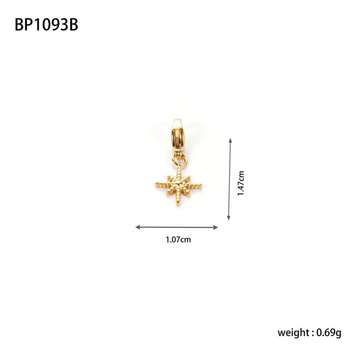 Stainless Steel Jewelry Accessories Star Moon DIY Necklace Pendant High-End Ins Style Accessories