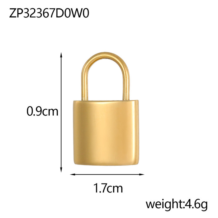 Stainless Steel Heart Lock Pendant Jewelry Accessories DIY Necklace Bracelet Fashion Accessories Concentric Lock Smal...