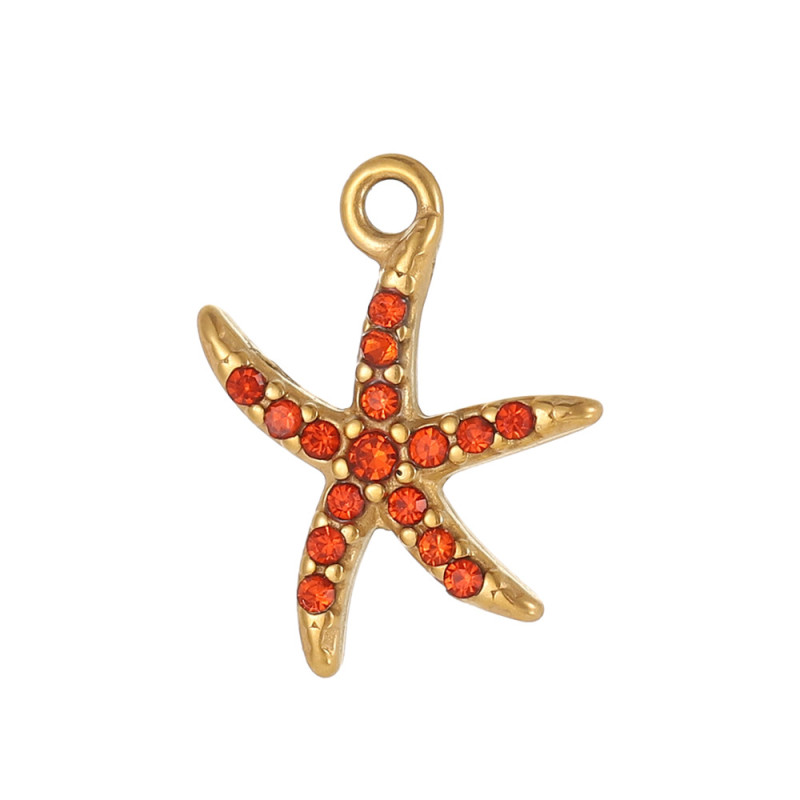 Cross-Border Ocean Shell Fish Tail Octopus Handmade Micro Inlay DIY Accessories Exquisite Simple Versatile Niche Accessories Wholesale