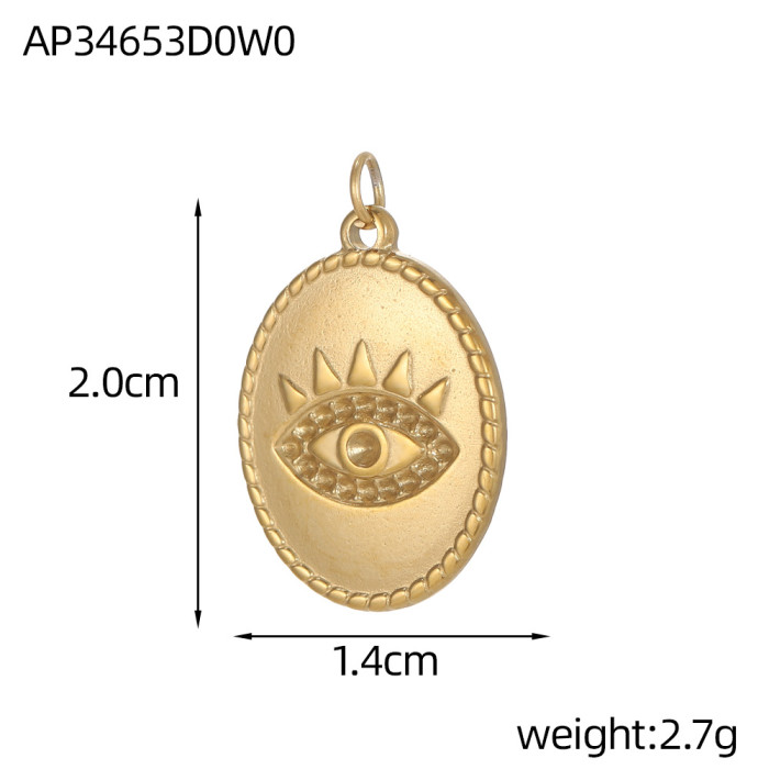 Hot Selling Stainless Steel Heart Sun Moon Cross Pendant DIY Vintage Necklace Accessories Wholesale