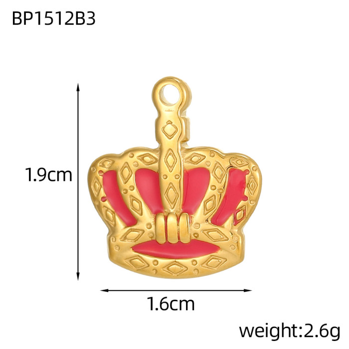AliExpress Hot Sale Geometric Series Stainless Steel Zircon Accessories DIY Bracelet Accessories Pendant Wholesale