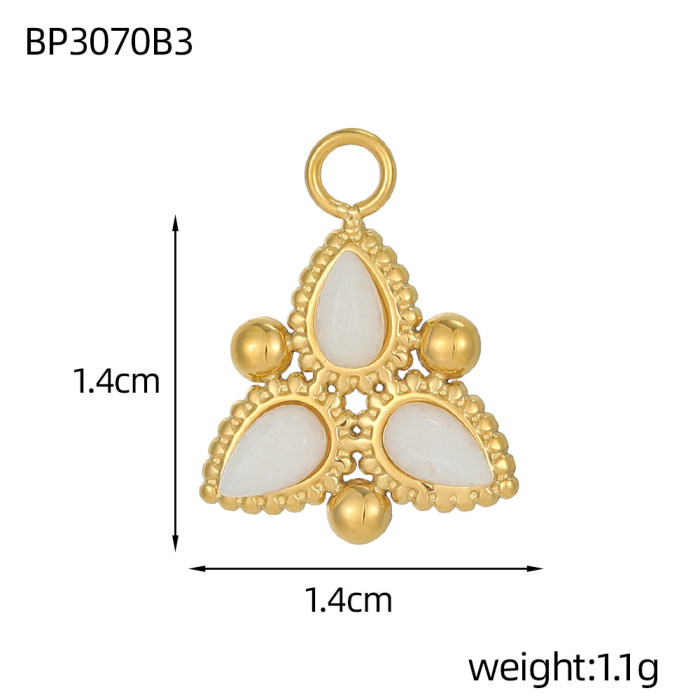 Cross-Border DIY Accessories Simple and Exquisite European and American Micro-Inlaid Turquoise Natural Stone Accessories Unique Design Sense Versatile Accessories