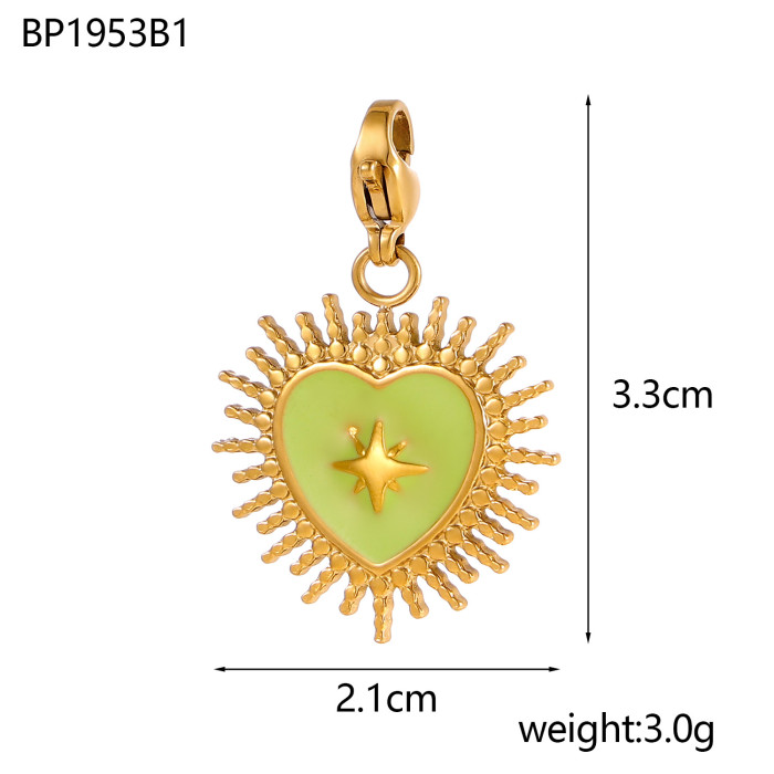 Personalized Fashion Cute DIY Jewelry Accessories 14K Gold Stainless Steel Oil Drop Stone-Inlaid White Shell Natura...