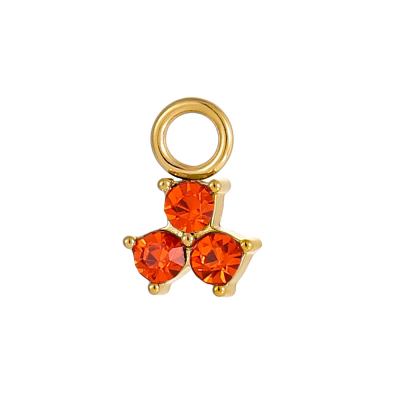 Zircon Flower Butterfly Star Small Pendant Handmade DIY Bracelet Necklace Jewelry Stainless Steel Accessories Wholesale