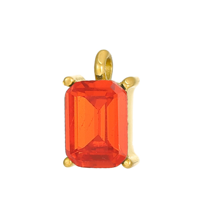 Light Luxury Water Drop Square Micro Inlaid Zircon DIY Pendant Necklace for Women Exquisite Versatile Rhombus Bracele...