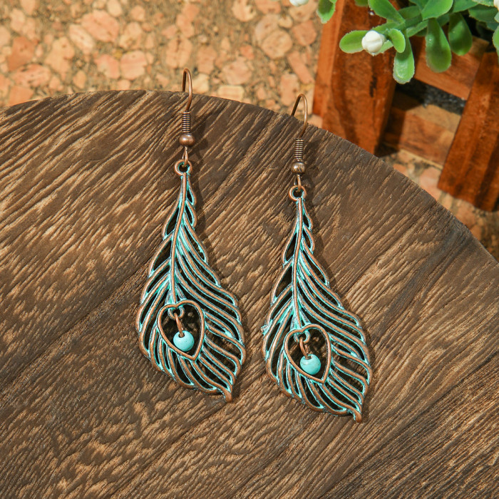 Cross-Border Hot-Selling Bohemian Vacation Style Metal Earrings Vintage Ethnic Style Handmade Earrings High-End Earrings