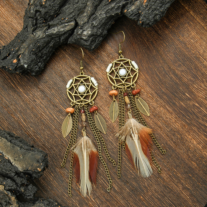 Fashion Ethnic Style High-End Tassel Earrings Unique Retro Creative Tribal Style Earrings Yiwu Wholesale Jewelry