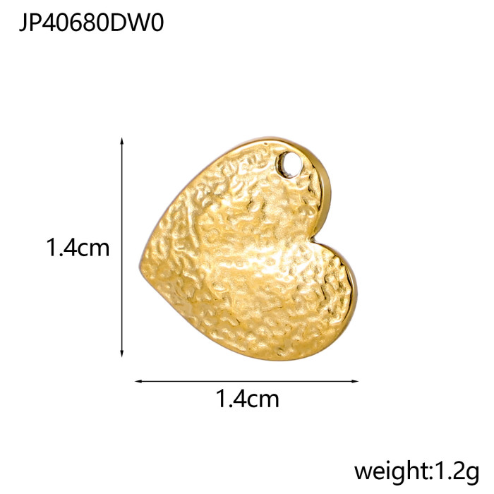 European and American Cross-Border Hot-Selling Heart Stainless Steel Classic Accessories Jewelry DIY Fashion Small Pendant Accessories Wholesale