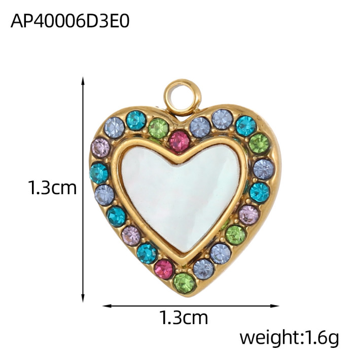 Internet Celebrity New Simple Geometric Heart Butterfly Vintage Teardrop DIY Pendant Necklace Bracelet Earring Accessories