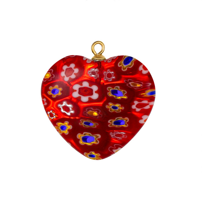 New Style Glass Marbles Heart Fashion Simple Luxury Versatile DIY Jewelry Accessories Wholesale