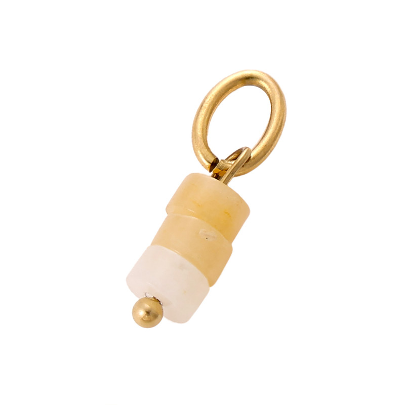 Cross-Border Hot-Selling Exclusive Small Round Column Natural Raw Stone Pendant Irregular Accessories Jewelry Wholesale